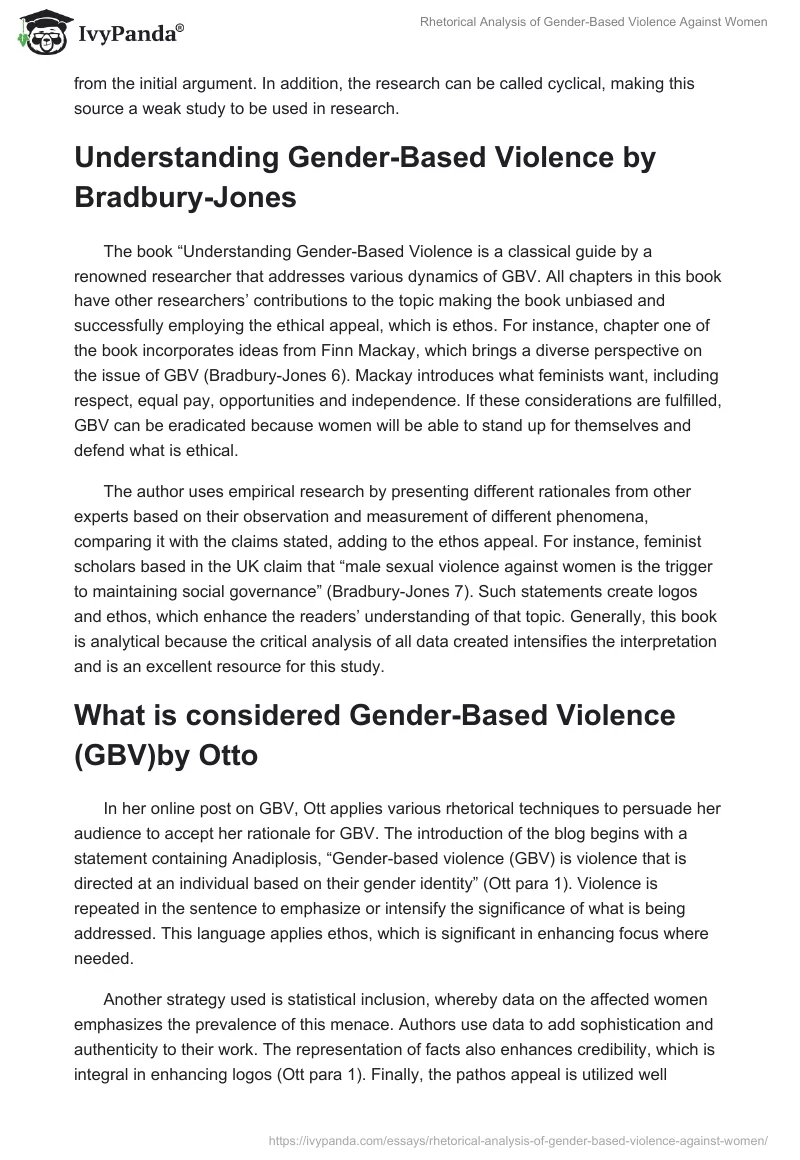 Rhetorical Analysis of Gender-Based Violence Against Women. Page 3