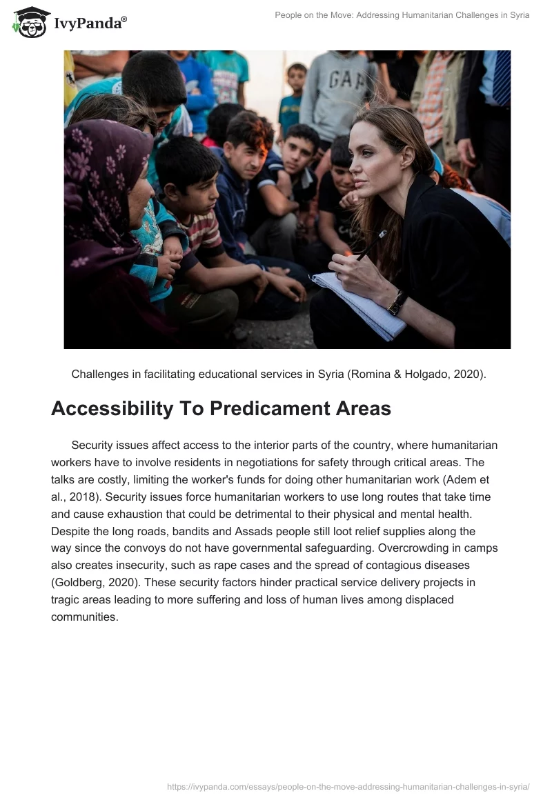 People on the Move: Addressing Humanitarian Challenges in Syria. Page 3