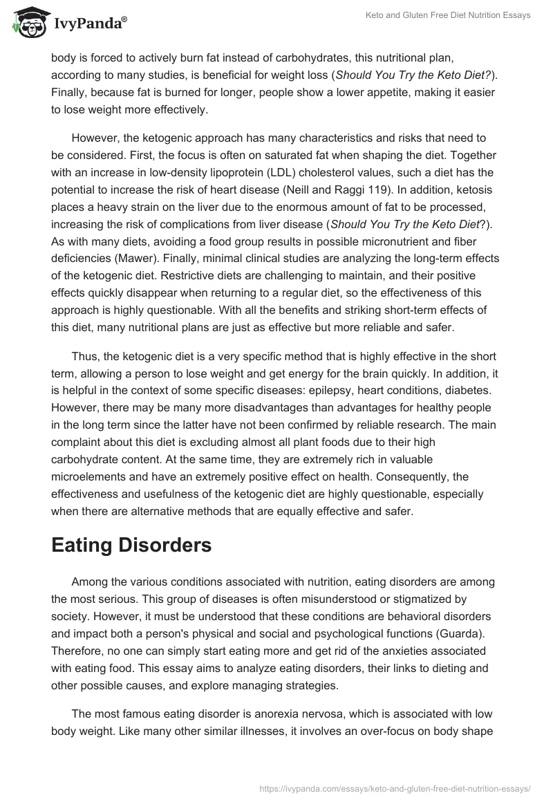 Keto and Gluten Free Diet Nutrition Essays. Page 3