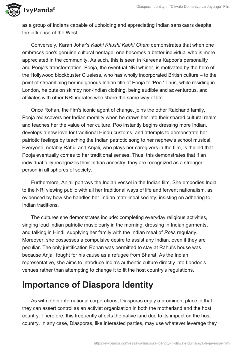 Diaspora Identity in “Dilwale Dulhaniya Le Jayenge” Film. Page 4