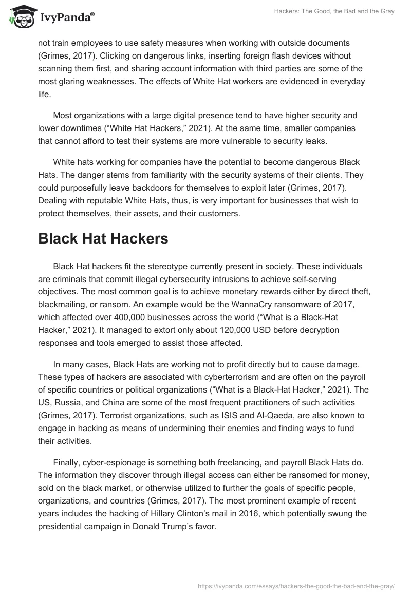 Hackers: The Good, the Bad and the Gray. Page 2