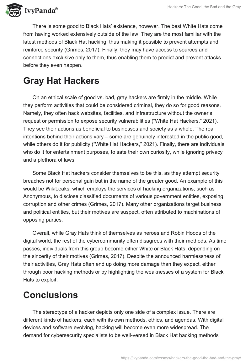 Hackers: The Good, the Bad and the Gray. Page 3