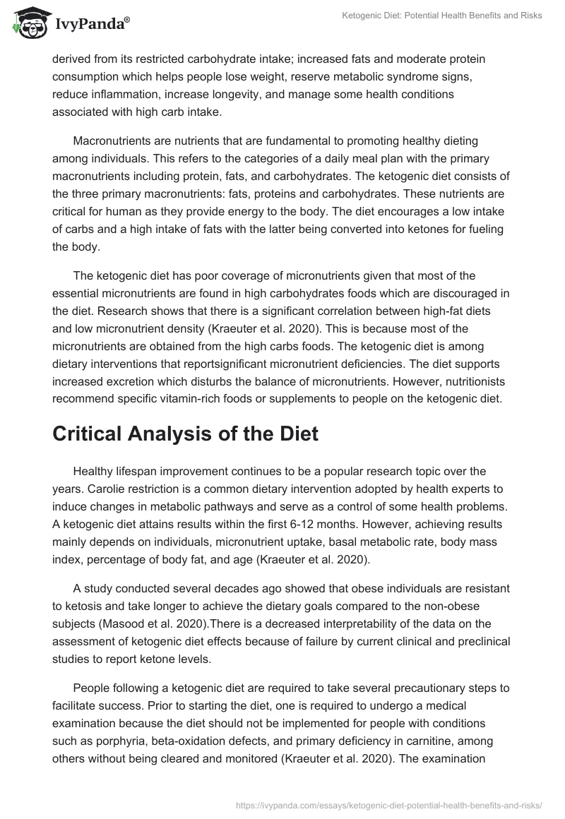 Ketogenic Diet: Potential Health Benefits and Risks. Page 2