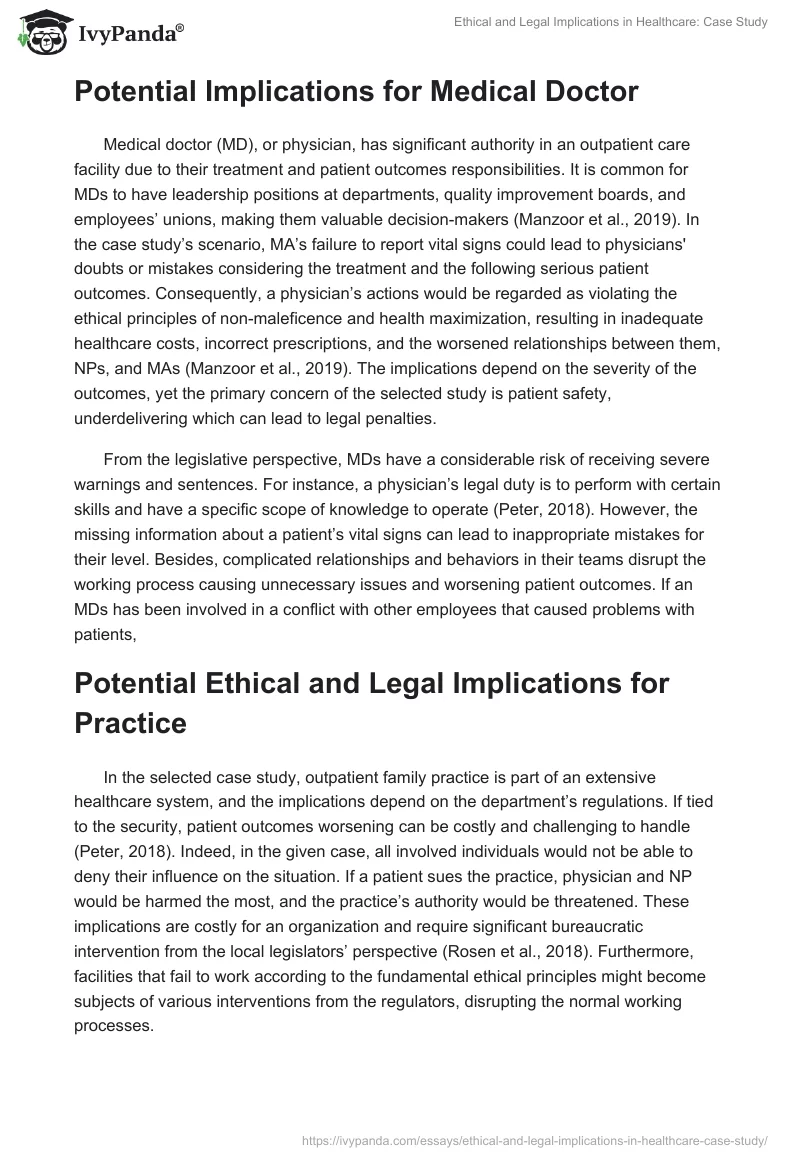 Ethical and Legal Implications in Healthcare: Case Study. Page 3