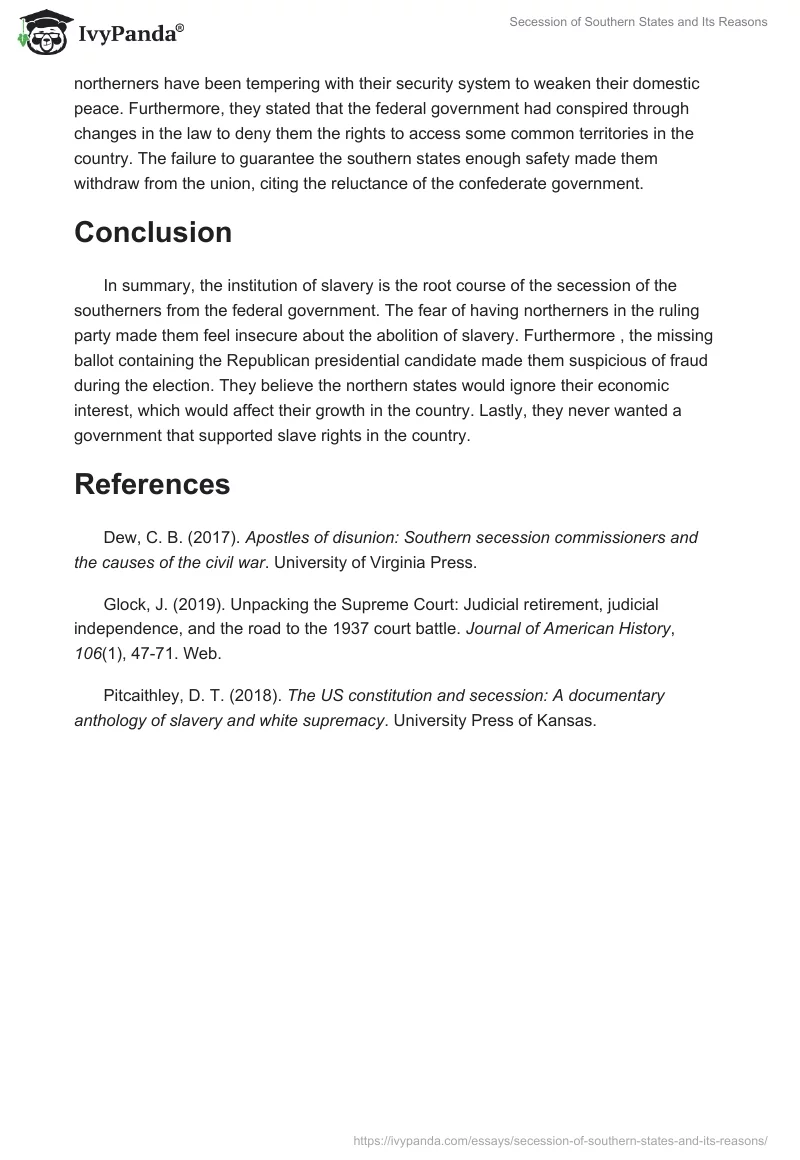 Secession of Southern States and Its Reasons. Page 3