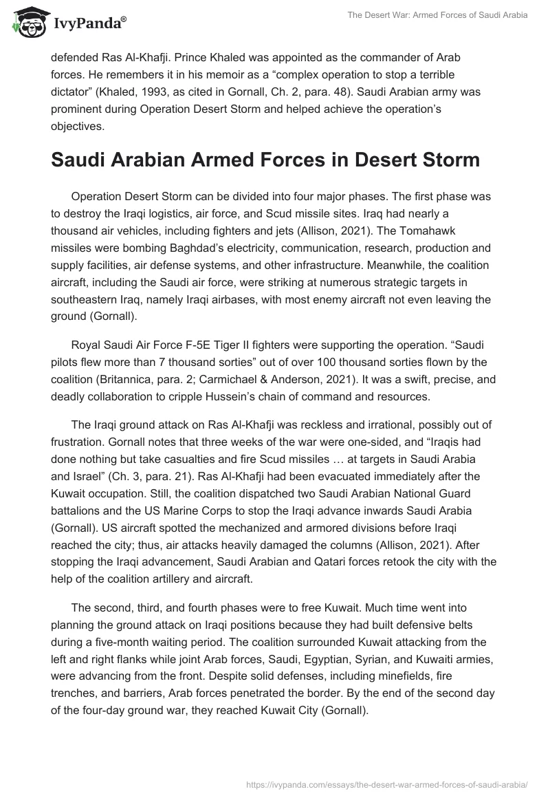 The Desert War: Armed Forces of Saudi Arabia. Page 3