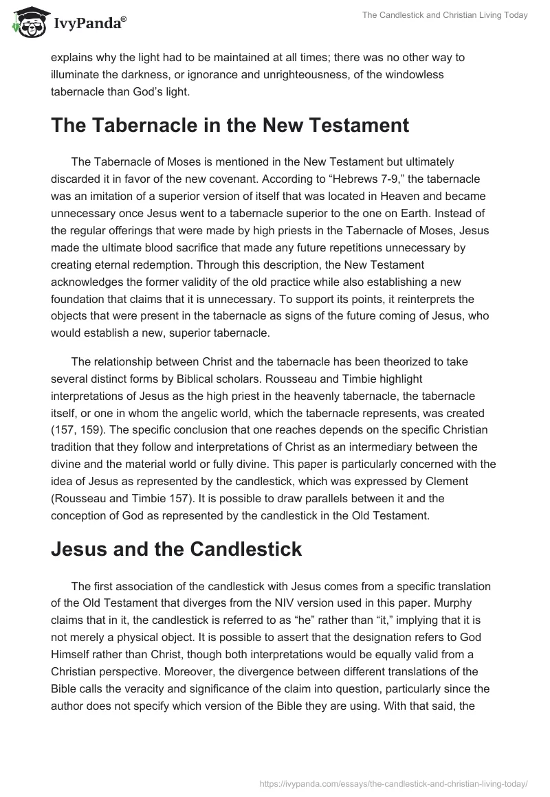 The Candlestick and Christian Living Today. Page 4