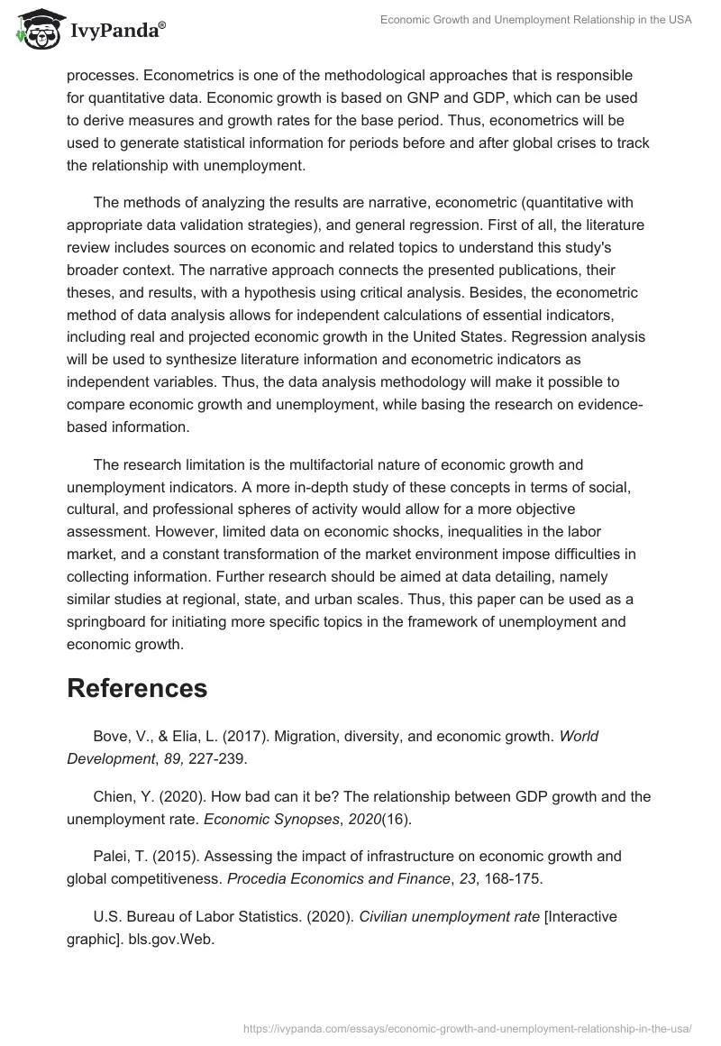Economic Growth and Unemployment Relationship in the USA. Page 4