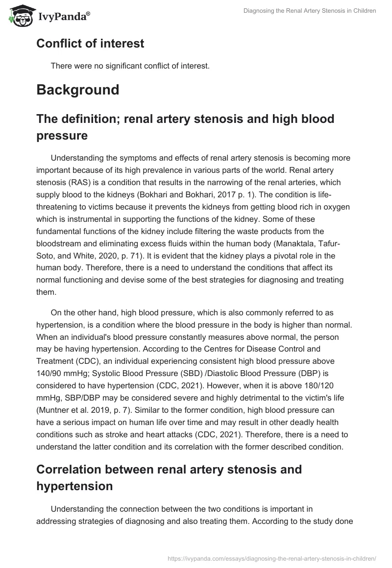 Diagnosing the Renal Artery Stenosis in Children. Page 4
