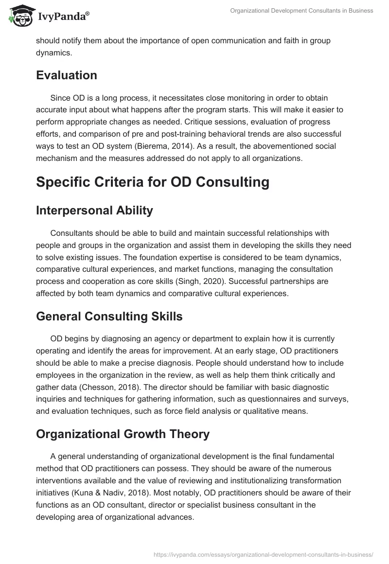 Organizational Development Consultants in Business. Page 3
