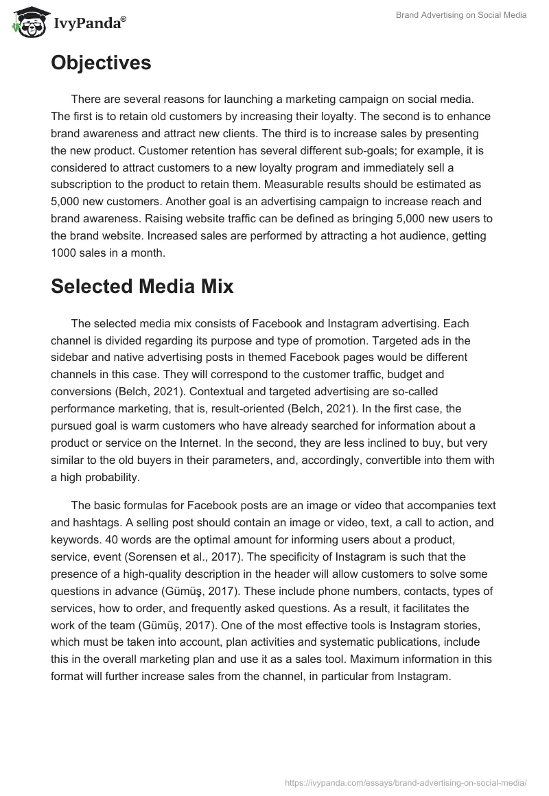 Brand Advertising on Social Media. Page 2