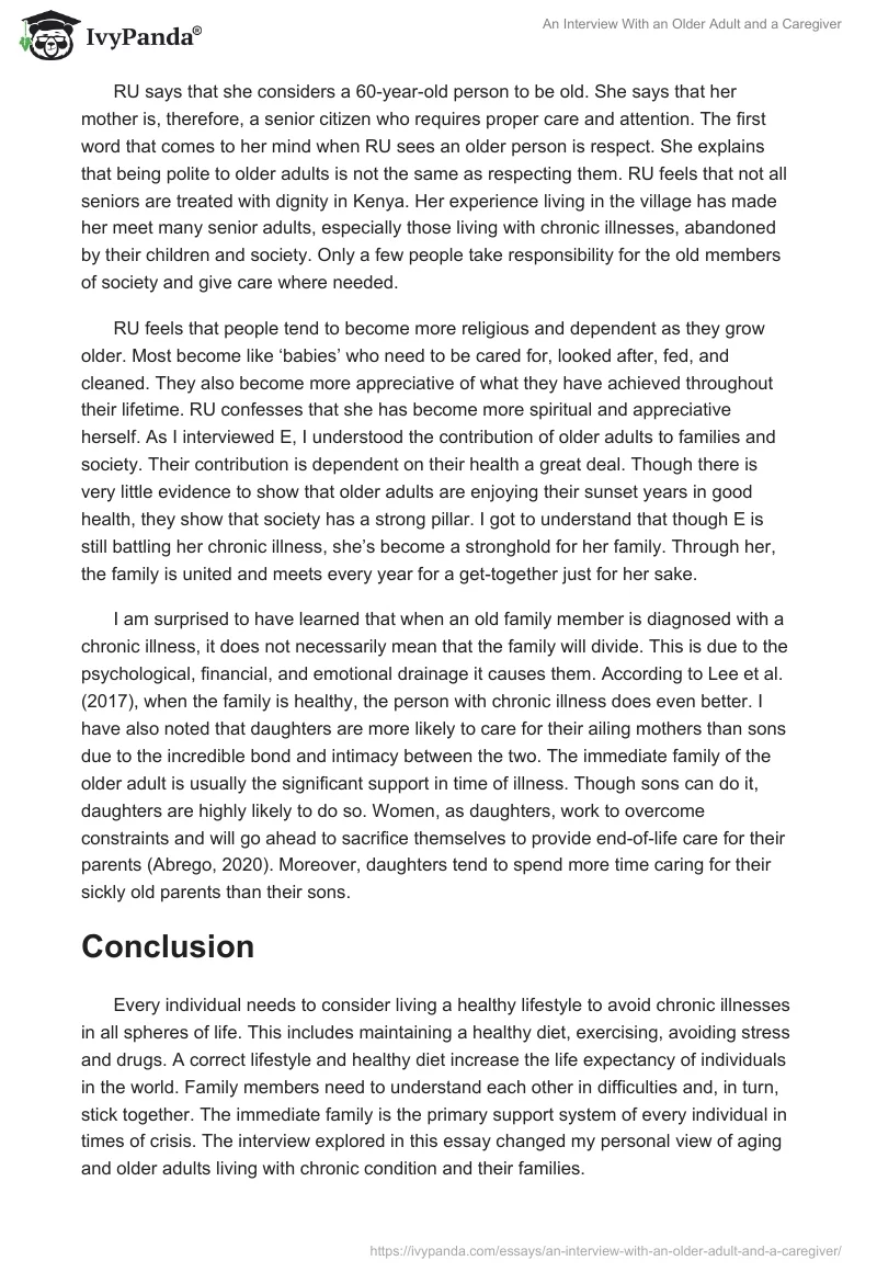An Interview With an Older Adult and a Caregiver. Page 4