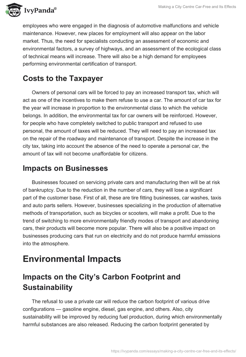 Making a City Centre Car-Free and Its Effects. Page 2