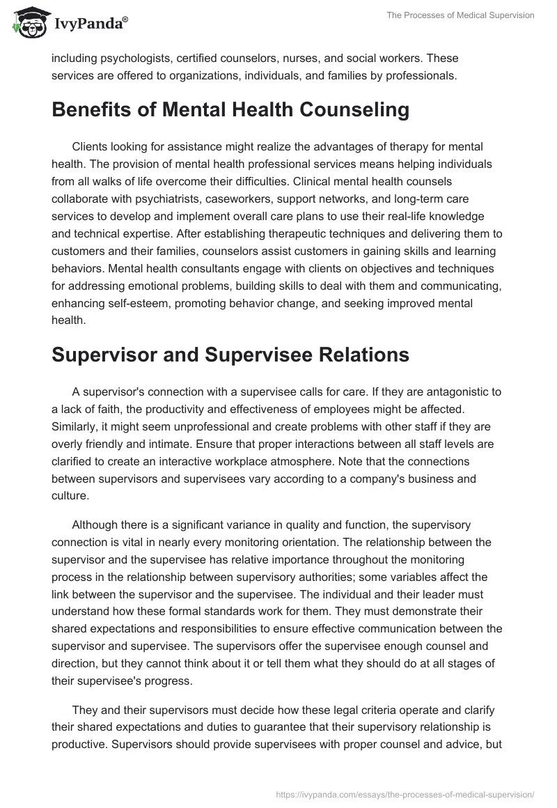 The Processes of Medical Supervision. Page 2