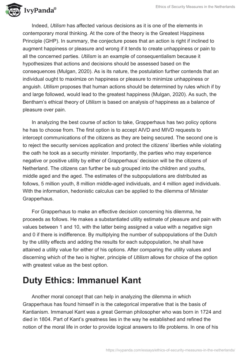 Ethics of Security Measures in the Netherlands. Page 3
