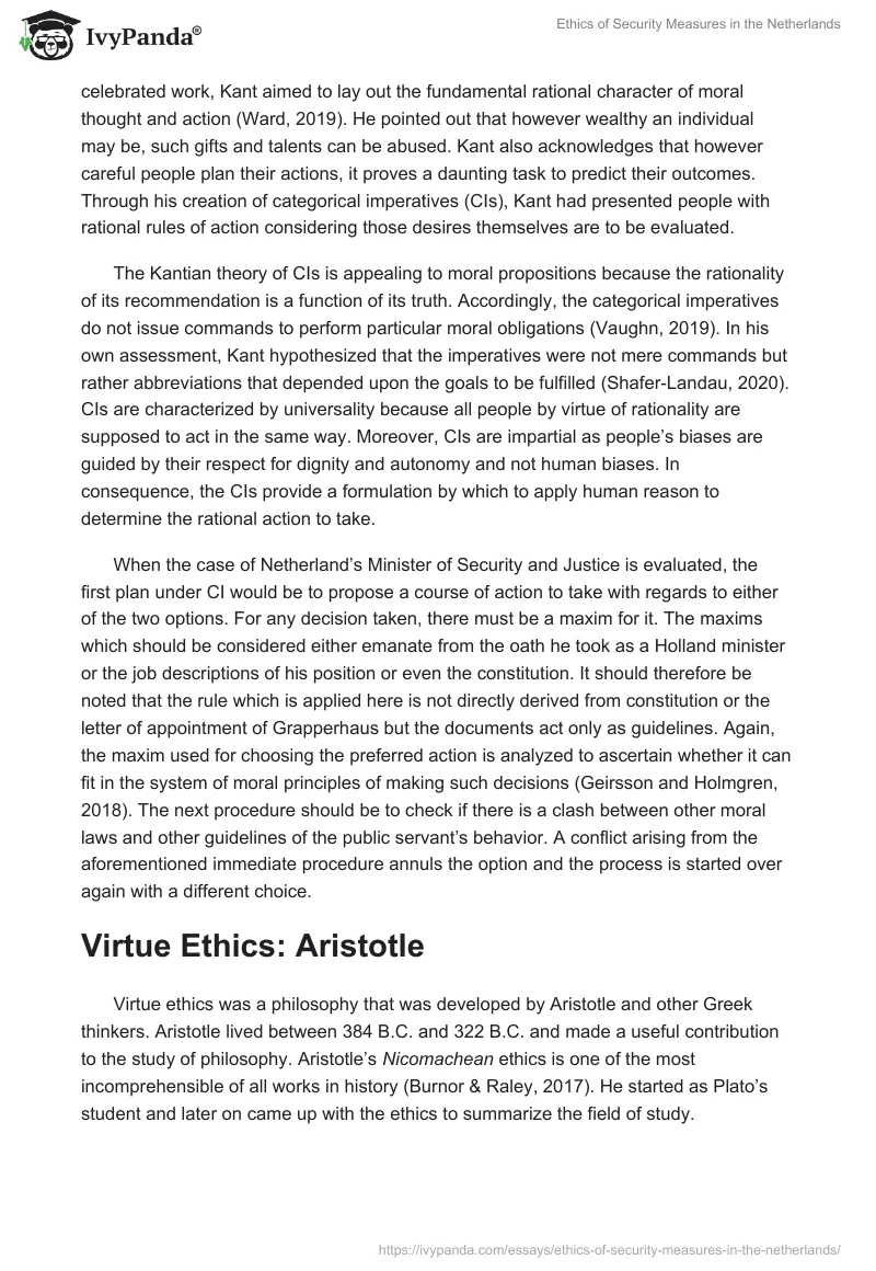 Ethics of Security Measures in the Netherlands. Page 4