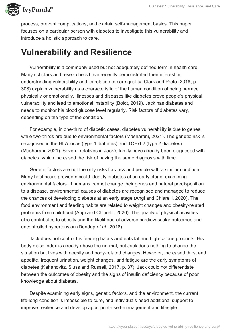 Diabetes: Vulnerability, Resilience, and Care. Page 2
