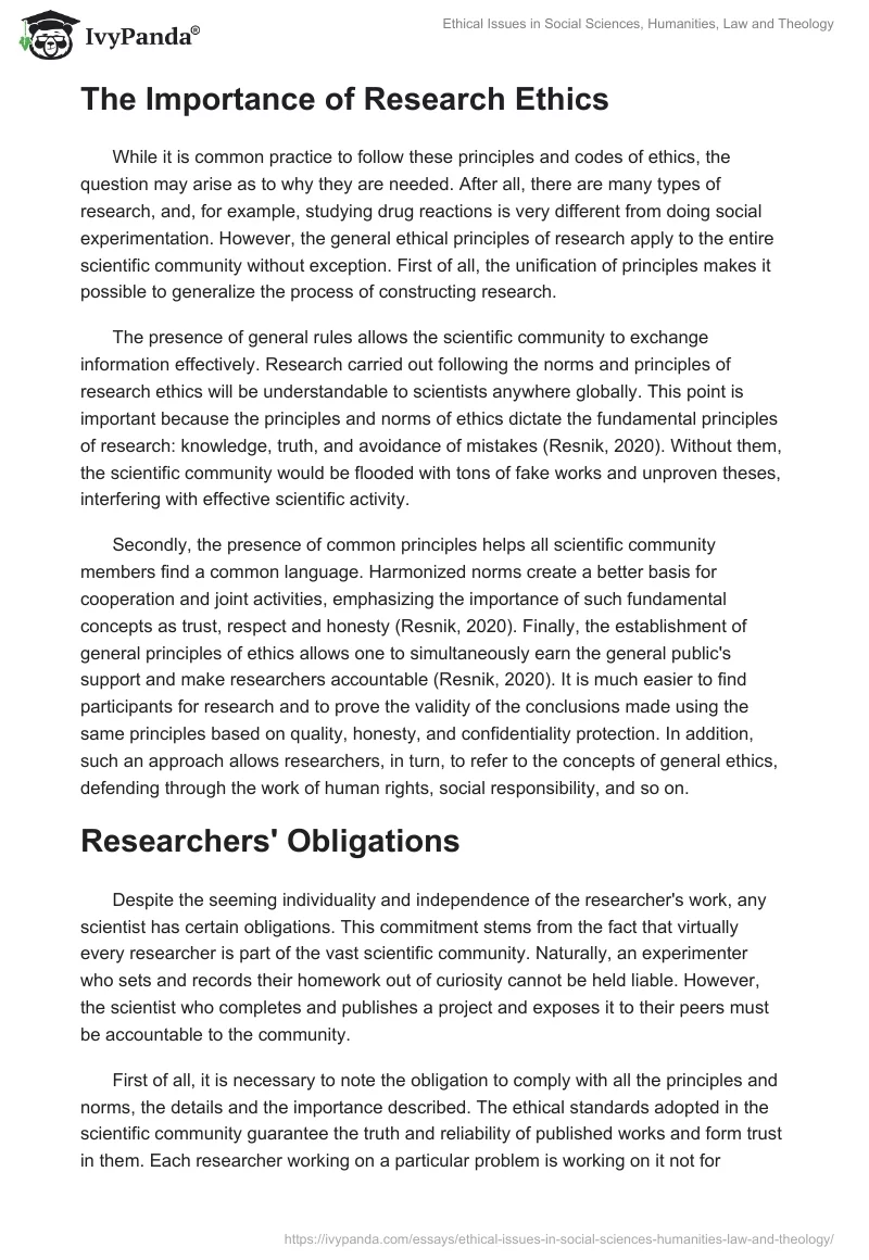 Ethical Issues in Social Sciences, Humanities, Law and Theology. Page 3