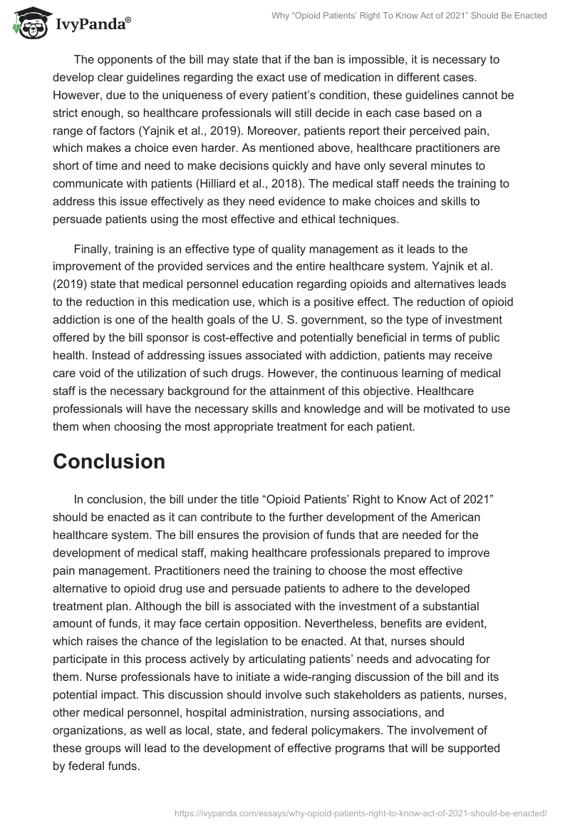 Why “Opioid Patients’ Right To Know Act of 2021” Should Be Enacted. Page 4