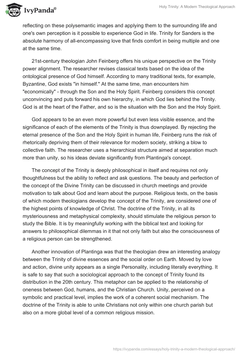 Holy Trinity: A Modern Theological Approach. Page 2