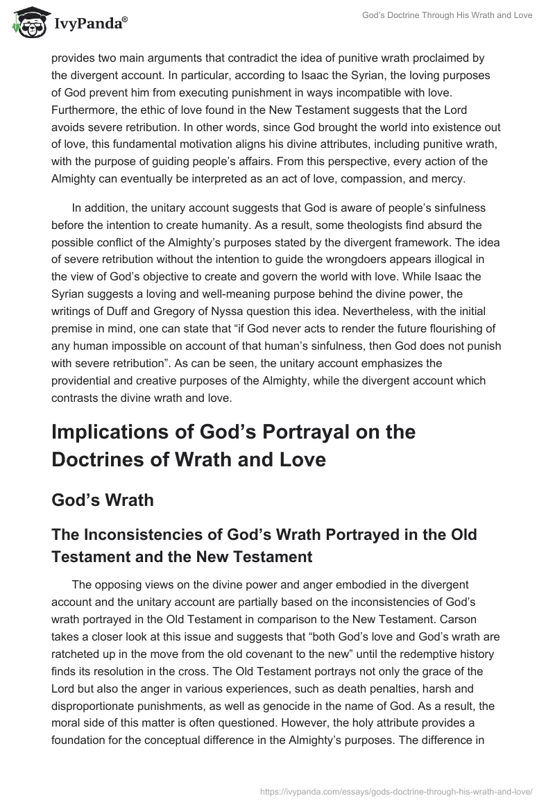 God’s Doctrine Through His Wrath and Love. Page 5