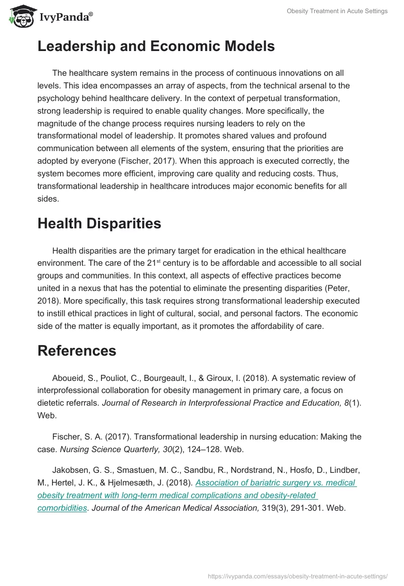 Obesity Treatment in Acute Settings. Page 4
