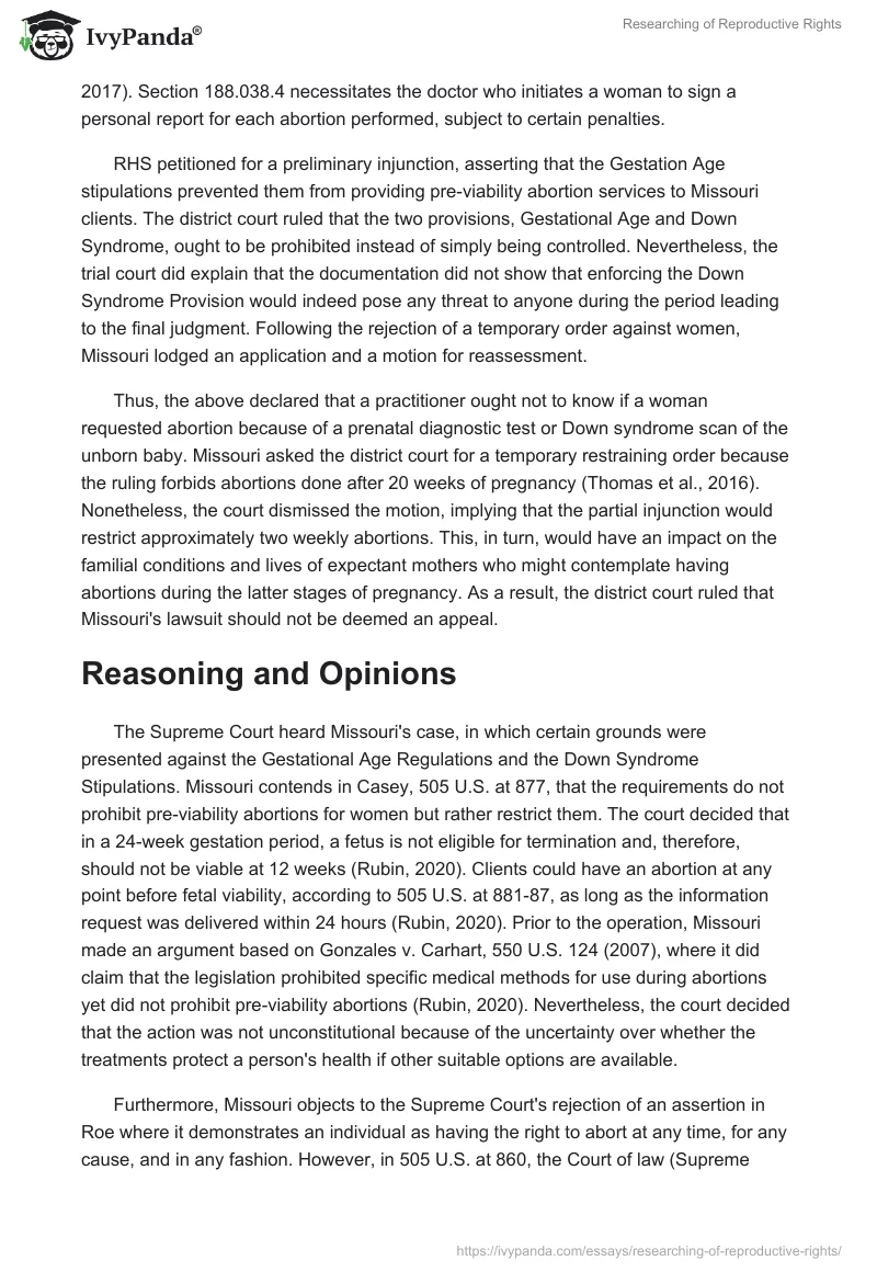 Researching of Reproductive Rights. Page 2