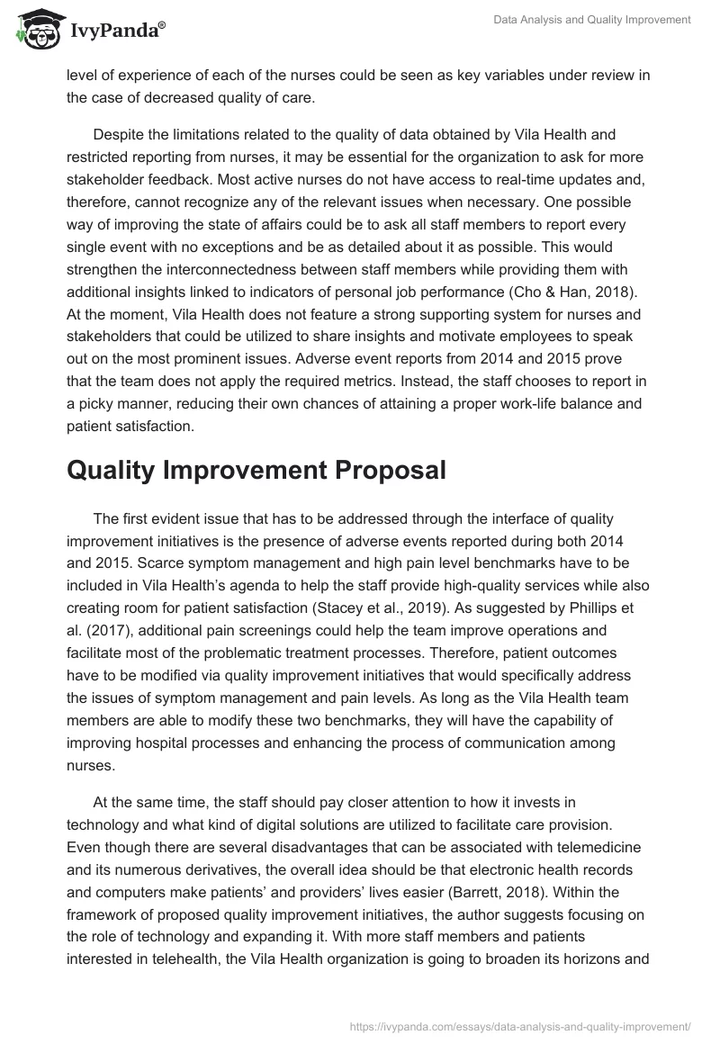 Data Analysis and Quality Improvement. Page 3