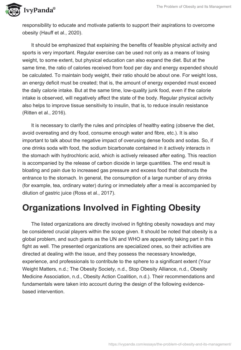 The Problem of Obesity and Its Management. Page 2