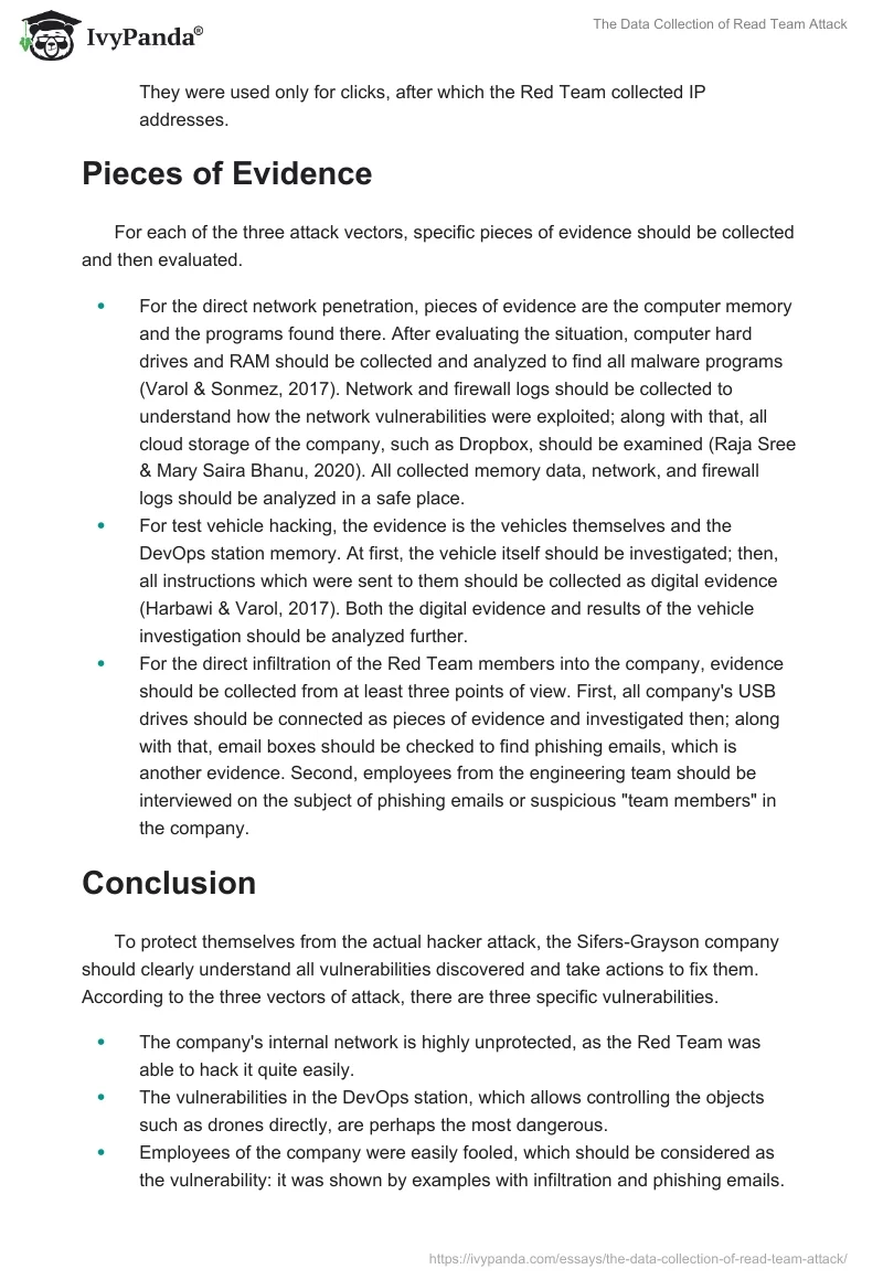 The Data Collection of Read Team Attack. Page 2