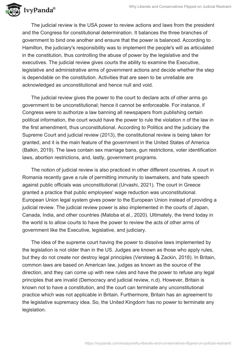 Why Liberals and Conservatives Flipped on Judicial Restraint. Page 2