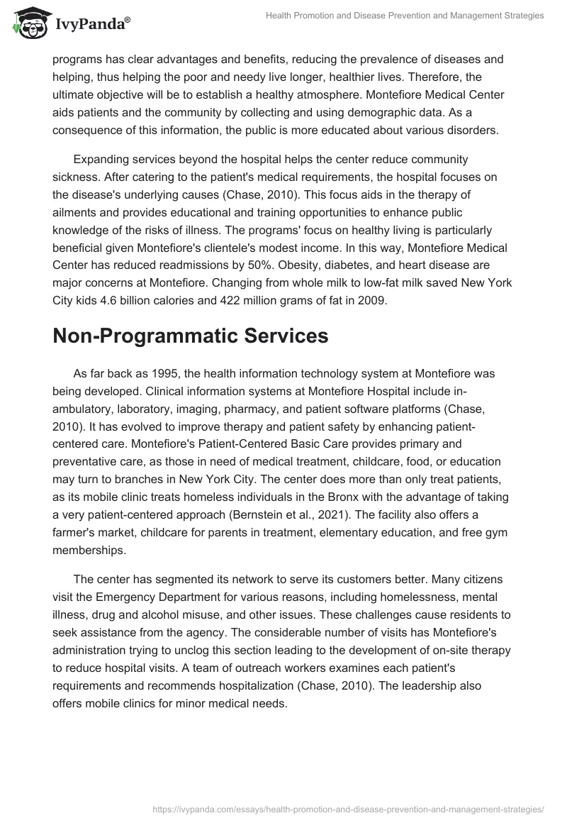 Health Promotion and Disease Prevention and Management Strategies. Page 2