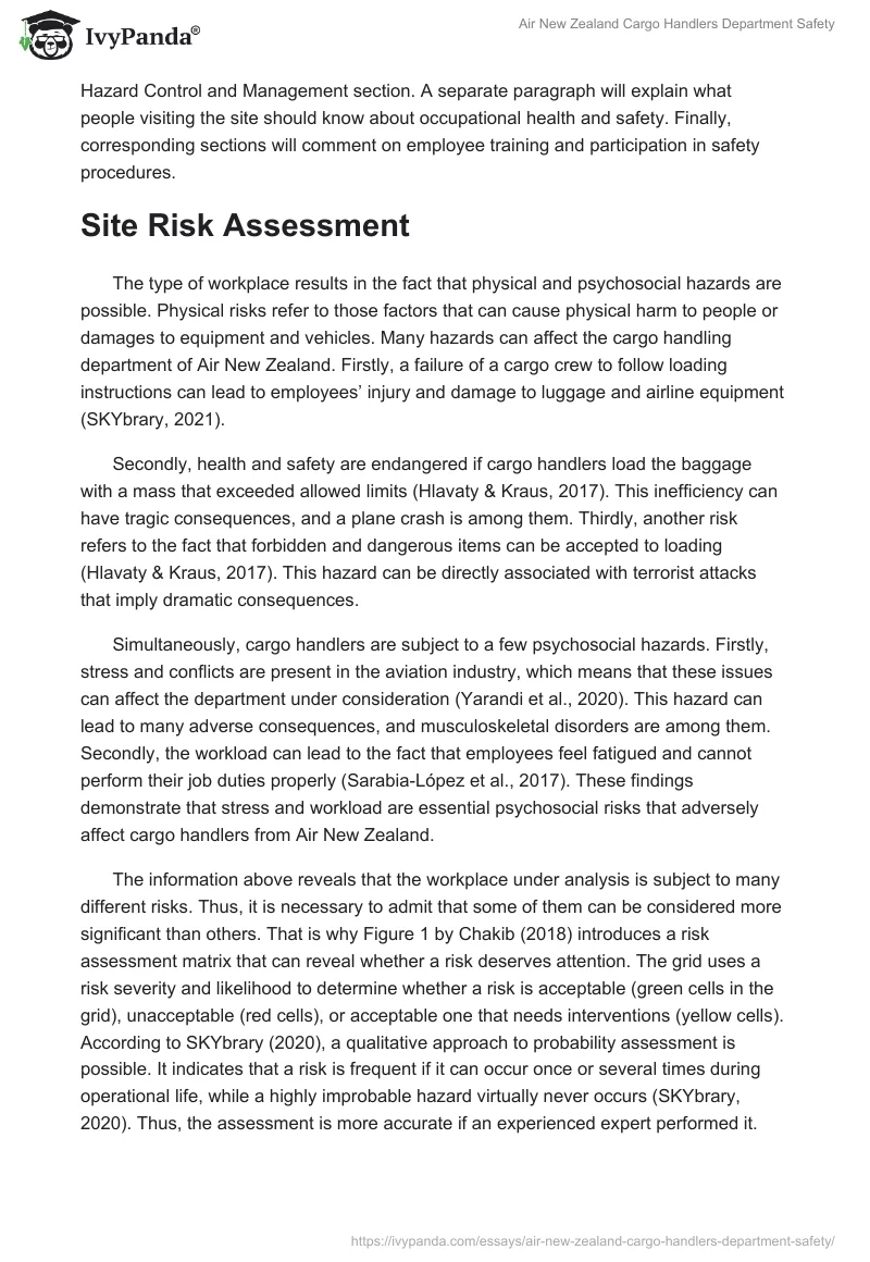 Air New Zealand Cargo Handlers Department Safety. Page 2