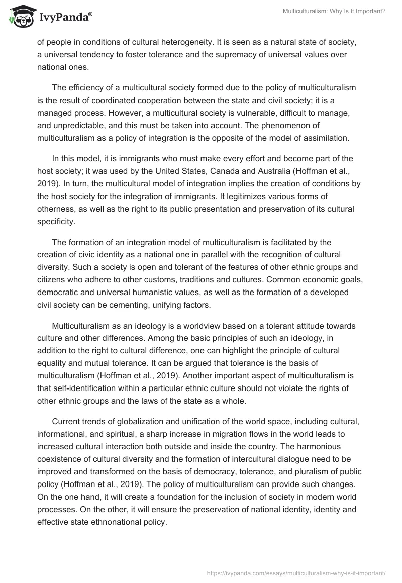 Multiculturalism: Why Is It Important?. Page 2