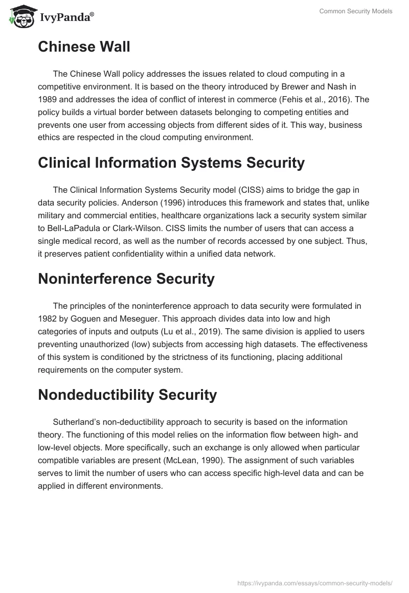 Common Security Models. Page 2