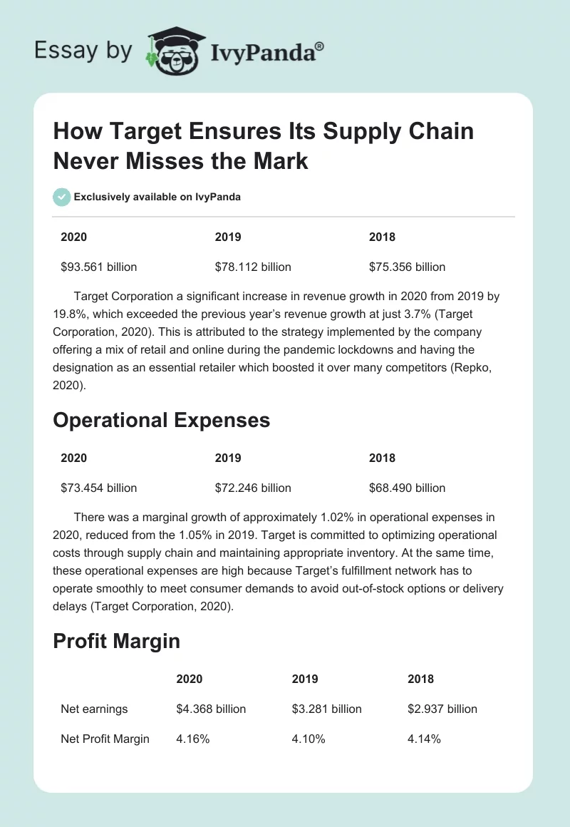 How Target Ensures Its Supply Chain Never Misses the Mark. Page 1