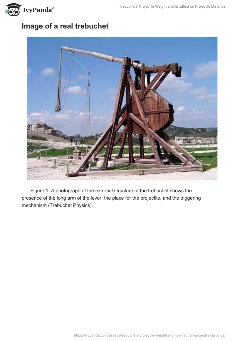 Trebuchets' Projectile Weight and Its Effect on Projectile Distance. Page 5