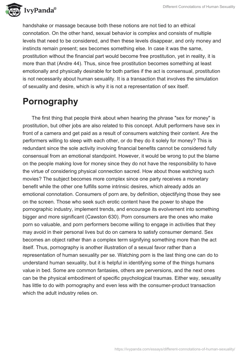 Different Connotations of Human Sexuality. Page 3