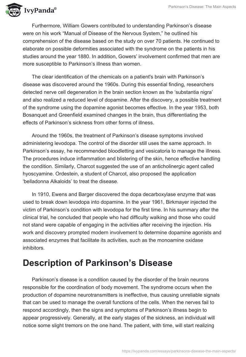 Parkinson’s Disease: The Main Aspects. Page 2