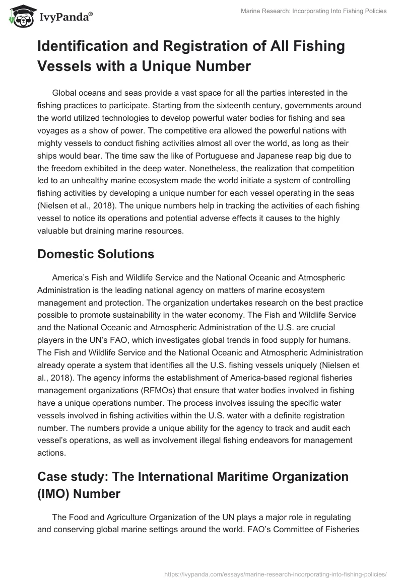 Marine Research: Incorporating Into Fishing Policies. Page 4