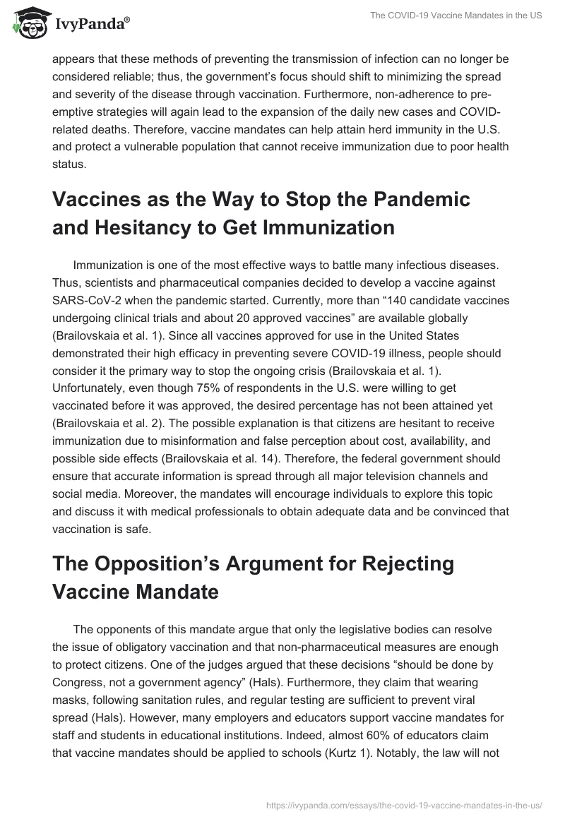 The COVID-19 Vaccine Mandates in the US. Page 3