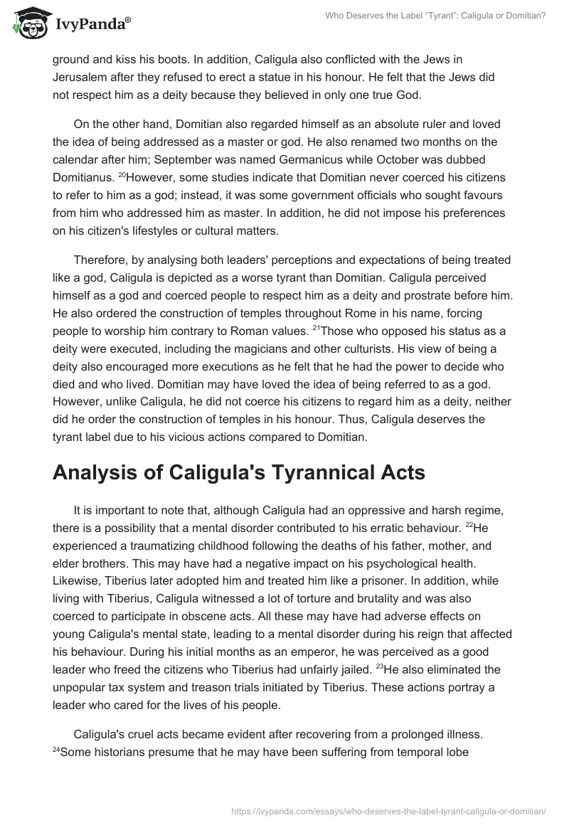 Who Deserves the Label “Tyrant”: Caligula or Domitian?. Page 5