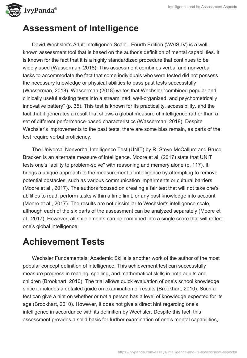 Intelligence and Its Assessment Aspects. Page 2