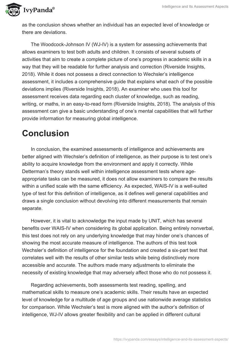 Intelligence and Its Assessment Aspects. Page 3