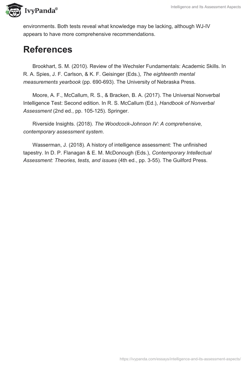 Intelligence and Its Assessment Aspects. Page 4