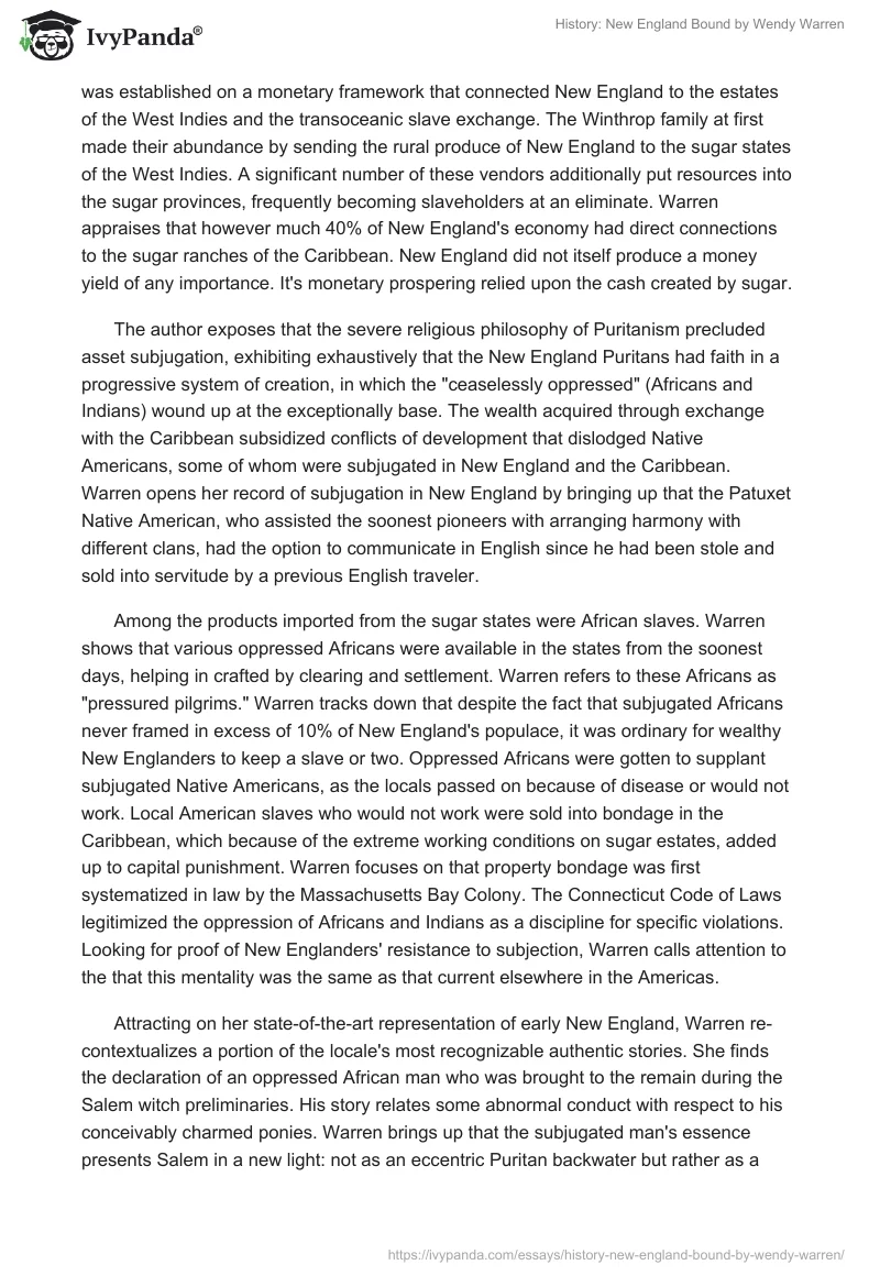 History: New England Bound by Wendy Warren. Page 2