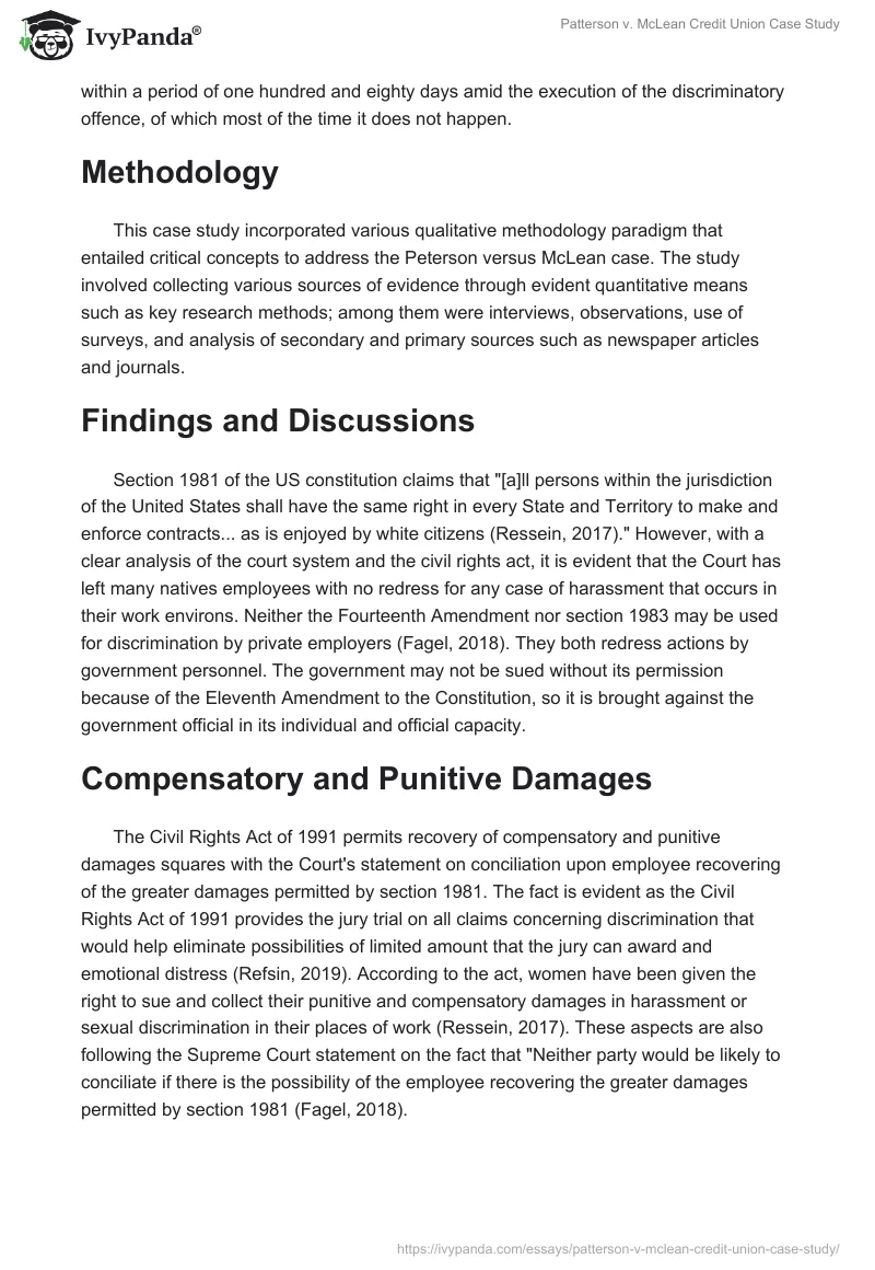 Patterson vs. McLean Credit Union Case Study. Page 3