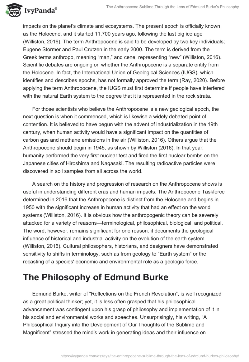 The Anthropocene Sublime Through the Lens of Edmund Burke’s Philosophy. Page 2