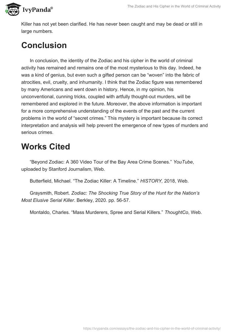The Zodiac and His Cipher in the World of Criminal Activity. Page 5