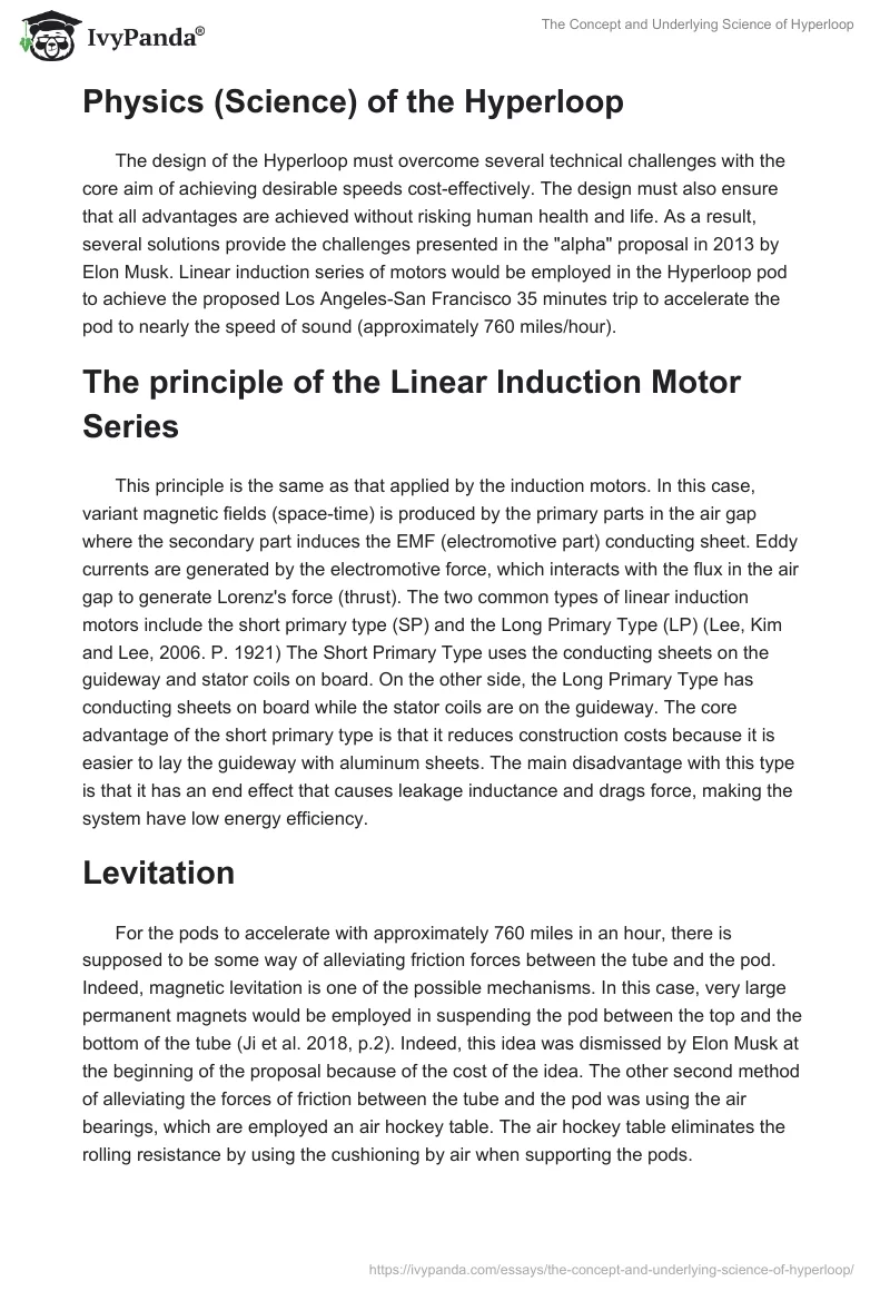The Concept and Underlying Science of Hyperloop. Page 4